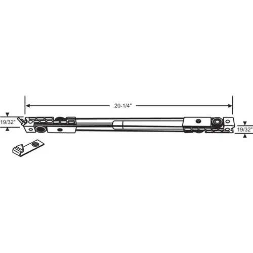 20-1/4"short PneU-Lift w/60-518 Attd