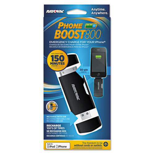 Phone Boost Charger, Apple 30-Pin, Black