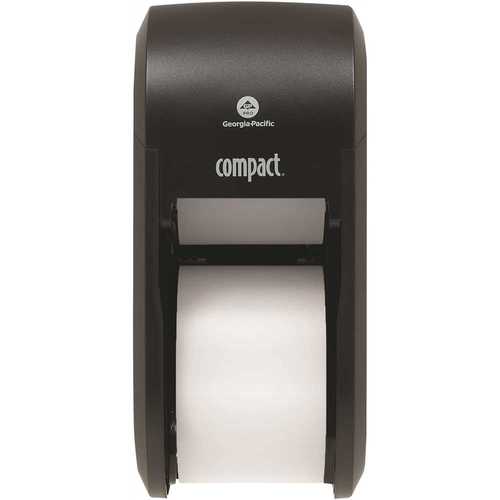 COMPACT 56790A Coreless Vertical Toilet Paper Dispenser Black