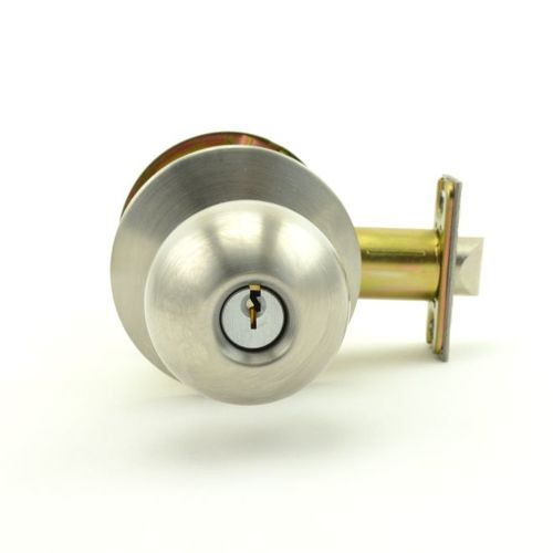 C2000 Ball Knob Storeroom Lockset, Satin Stainless Steel
