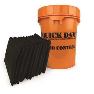 Quick Dam Grab & Go Flood Kit Includes 10- 5-ft Flood Barriers in Bucket (QDGG5-10)