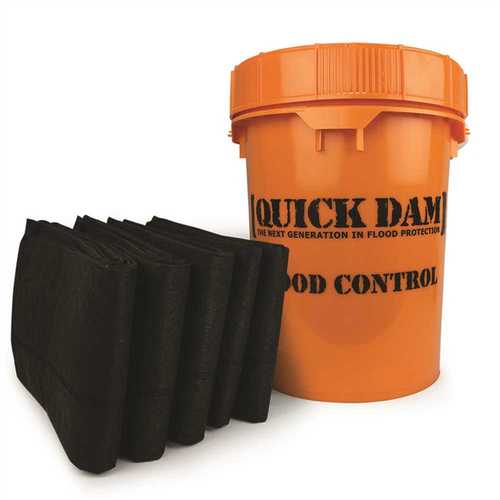 Quick Dam QDGG10-5 Grab and Go Flood Protection Contains 5 ft. - 10 ft. Flood Barriers