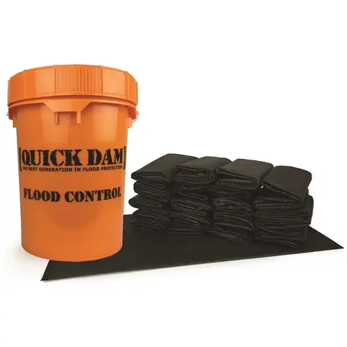Quick Dam QDGGFB-20 Grab and Go Bucket Containing 20 - 12 in. x 24 in. Flood Bags