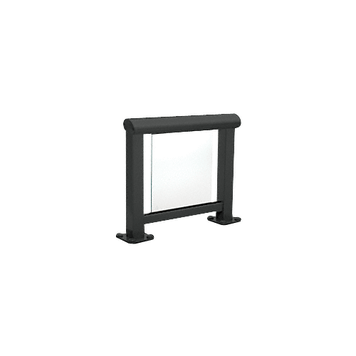 Matte Black 350 Series Aluminum Glass Railing System Large Showroom Display - No Base