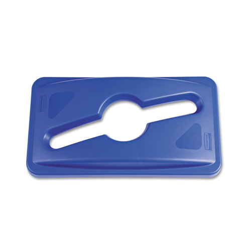 Slim Jim Recycling Lid, Polypropylene, Blue, For: 3540, 3541 and 3554 Containers