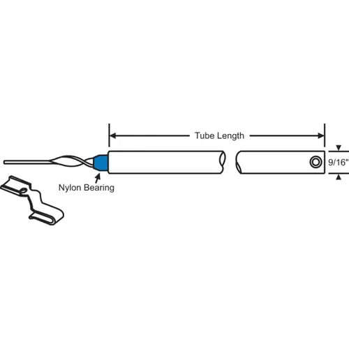 12in Clip On 5/8 Non Tilt Bal with 70-540a Bracket Attd