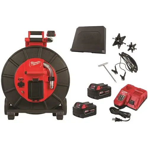 M18 18-Volt Lithium-Ion Cordless 200 ft. Pipeline Inspection System Image Reel Kit with Batteries and Charger