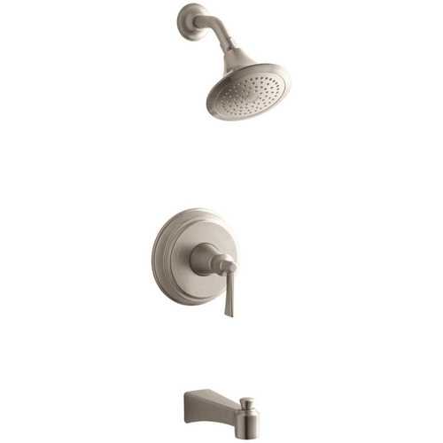 Kohler TS11077-4-BN Archer Single-Handle 1-Spray 2.5 GPM Tub and Shower Faucet with Lever Handle in Vibrant Brushed Nickel