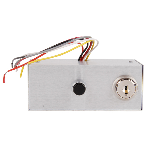 5240 Series Electrical Key Switch Controls, SPDT Key Switch, Key Removable in Two Positions, 3 SPDT Momentary Push Buttons