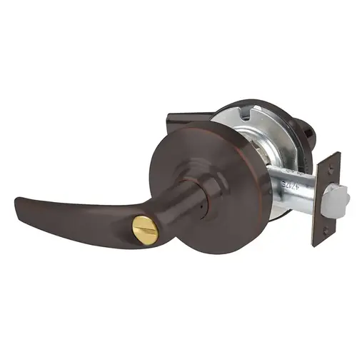 ALX Series Grade 2 Hospital Privacy Athens Lever Lock with 47267038 Springlatch and 47267101 ANSI Strike Aged Bronze Finish