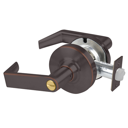 ALX Series Grade 2 Hospital Privacy Rhodes Lever Lock with 47267038 Springlatch and 47267101 ANSI Strike Aged Bronze Finish