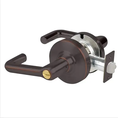 ALX Series Grade 2 Privacy Tubular Lever Lock with 47267038 Springlatch and 47267101 ANSI Strike Aged Bronze Finish