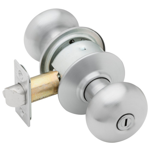 Lock Cylindrical Lock Satin Chrome and Bright Chrome