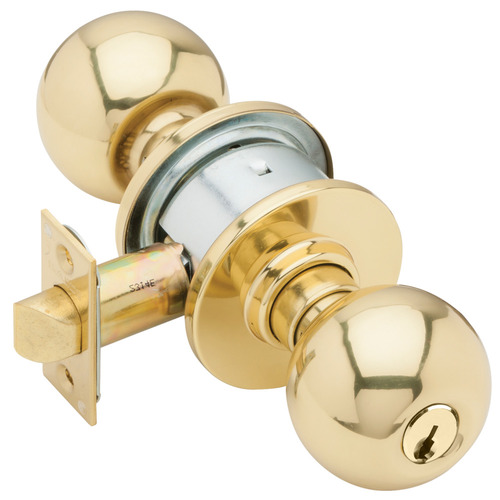 A53PD ORBxLEV 605 Cylindrical Lock Bright Brass