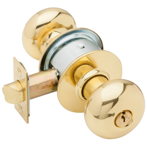 A Series Faculty Restroom Plymouth Lock C Keyway with 11096 Latch 10001 Strike Bright Brass Finish