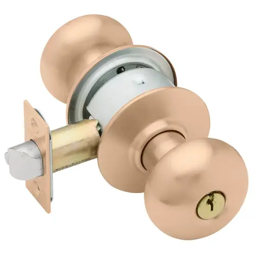 A Series Faculty Restroom Plymouth Lock C Keyway with 11096 Latch 10001 Strike Satin Bronze Finish