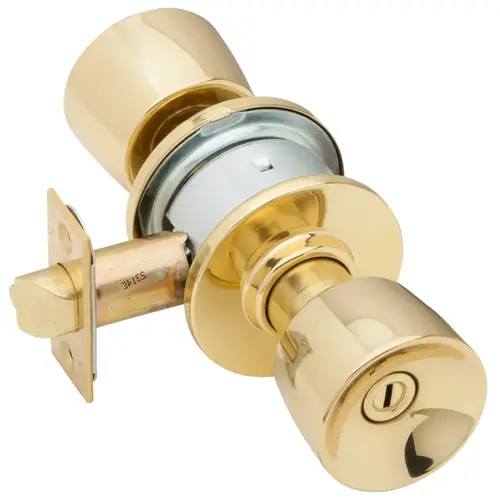 Cylindrical Lock Bright Brass