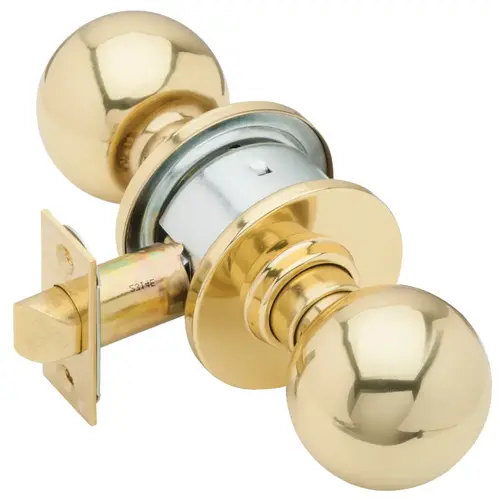 Cylindrical Lock Bright Brass