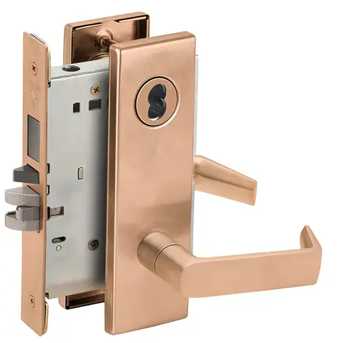 Lock Mortise Lock Satin Bronze Clear Coated