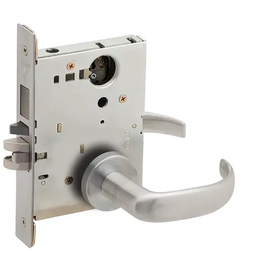 L9480L Mortise Storeroom Lock w/Deadbolt Satin Stainless Steel