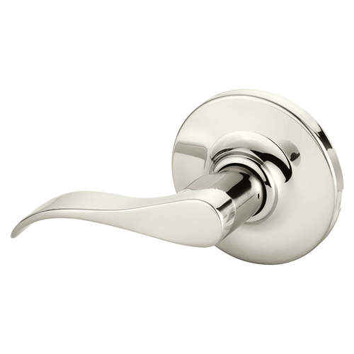 Grade 1 Double Lever Pull Cylindrical Lock, G Lever, Non-Keyed, Bright Nickel Finish, Not Handed Bright Nickel