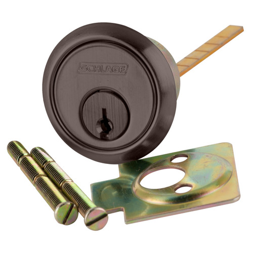 Conventional Rim Cylinder CE Keyway with Horizontal Tailpiece Oil Rubbed Bronze Finish