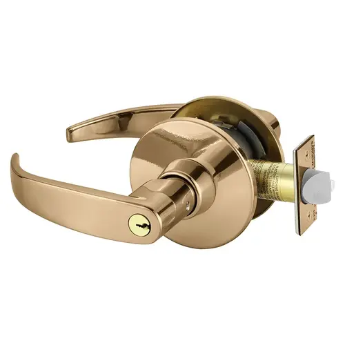 Cylindrical Lock Bright Bronze Plated Clear Coated