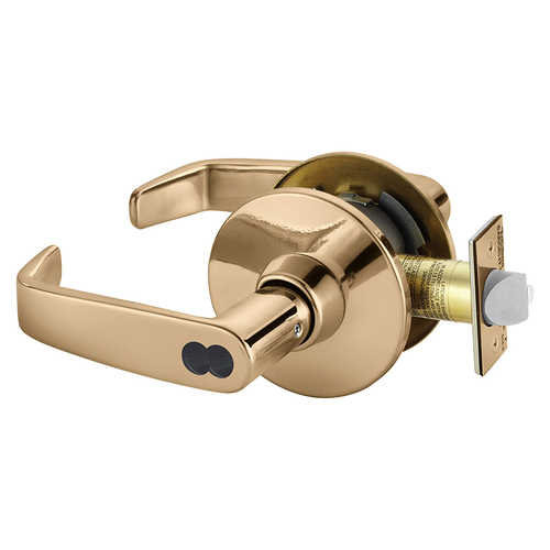 Cylindrical Lock Bright Bronze Plated Clear Coated