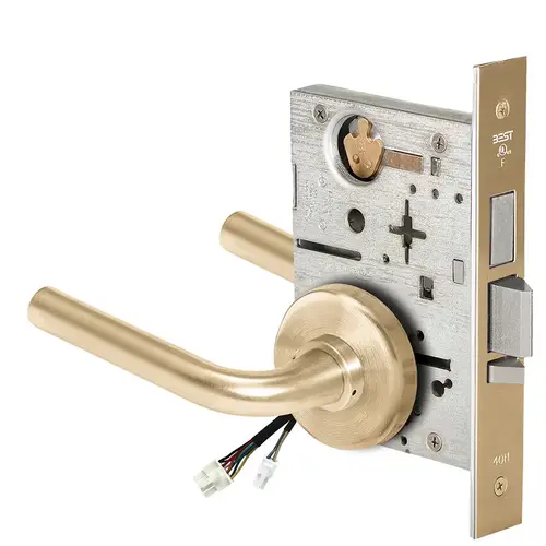 Electric Mortise Lock Satin Brass