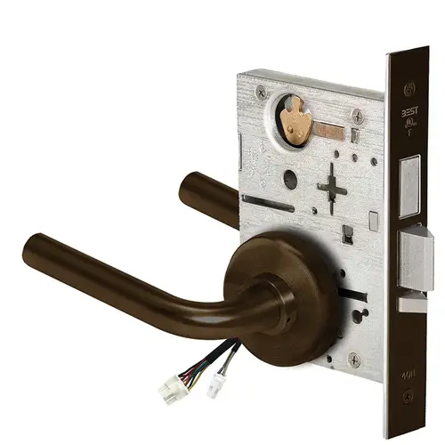 Electric Mortise Lock Dark Oxidized Satin Bronze Oil Rubbed