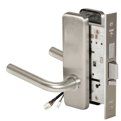 Electric Mortise Lock Satin Nickel Plated Clear Coated