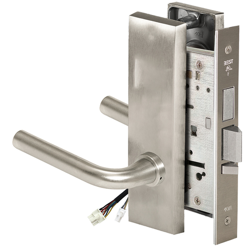 Electric Mortise Lock Satin Nickel Plated Clear Coated