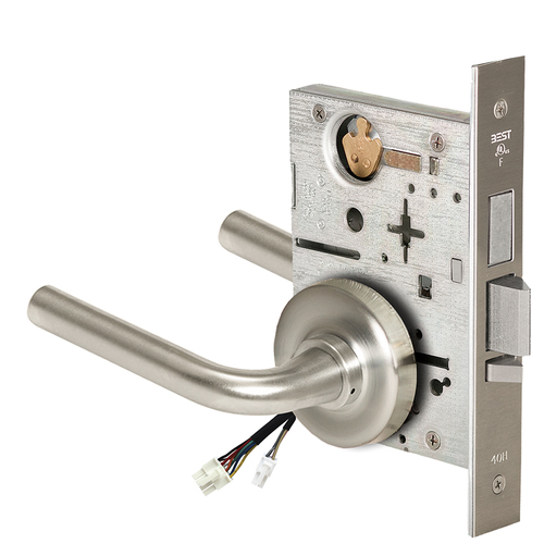 Electric Mortise Lock Satin Nickel Plated Clear Coated