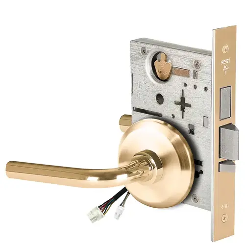 Electric Mortise Lock Bright Brass