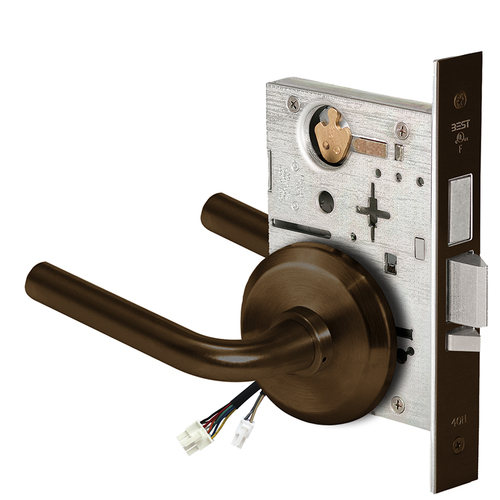 Electric Mortise Lock Dark Oxidized Satin Bronze Oil Rubbed