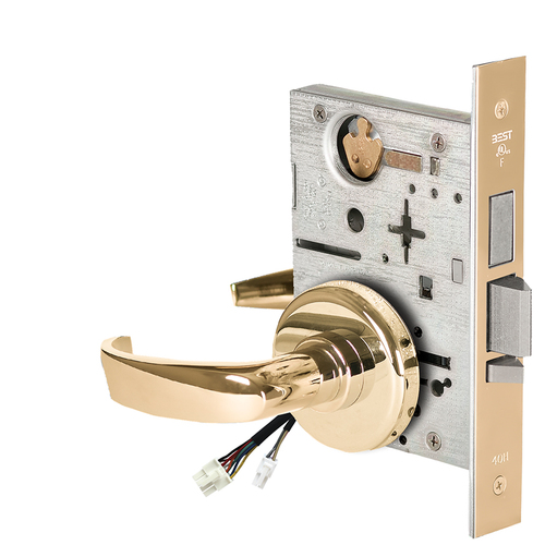 Electric Mortise Lock Bright Brass