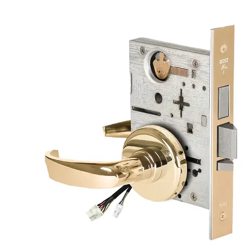 Electric Mortise Lock Bright Brass