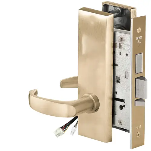 Electric Mortise Lock Satin Brass