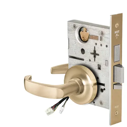 Electric Mortise Lock Satin Brass