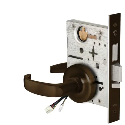 Electric Mortise Lock Dark Oxidized Satin Bronze Oil Rubbed