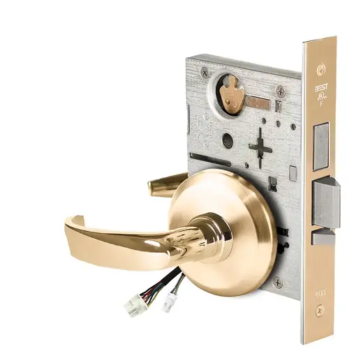 Electric Mortise Lock Bright Brass