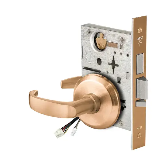 Electric Mortise Lock Satin Bronze Clear Coated