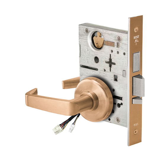 Electric Mortise Lock Satin Bronze Clear Coated