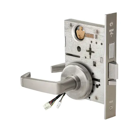 Electric Mortise Lock Satin Nickel Plated Clear Coated