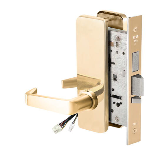 Electric Mortise Lock Bright Brass