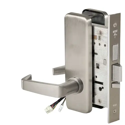 Electric Mortise Lock Satin Nickel Plated Clear Coated