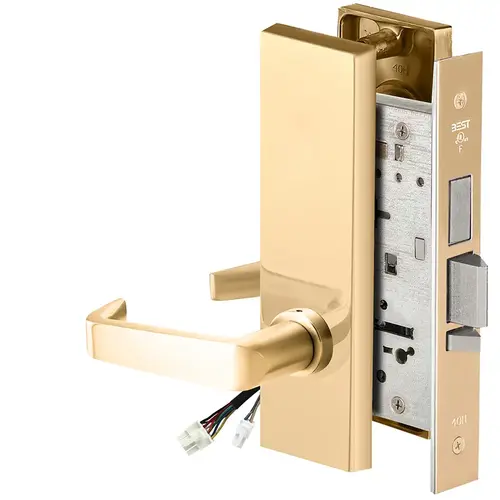 Electric Mortise Lock Bright Brass