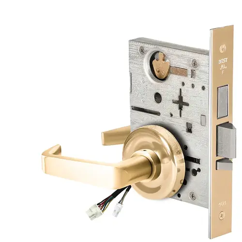 Electric Mortise Lock Bright Brass