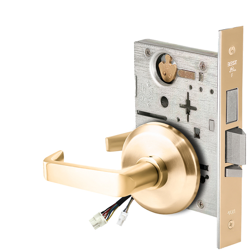 Electric Mortise Lock Bright Brass