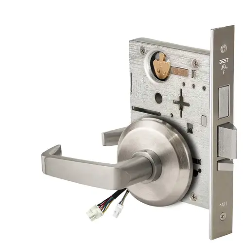 Electric Mortise Lock Satin Nickel Plated Clear Coated